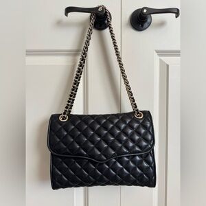 Rebecca Minkoff Black Quilted Chain Shoulder Bag